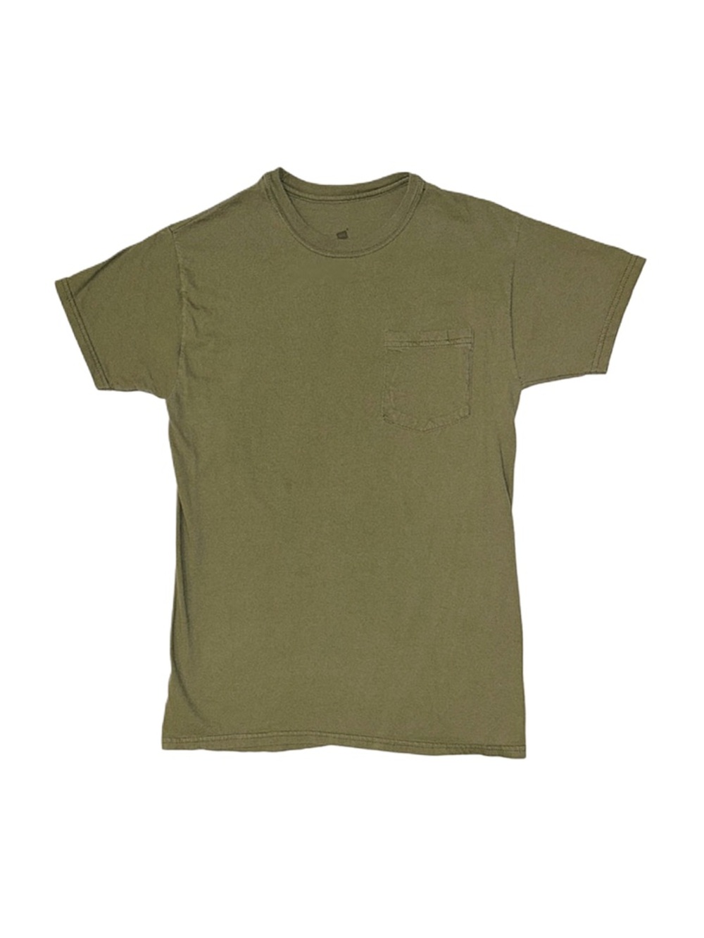 HANES Men's Olive Green Short Sleeve Shirt Size Small Cotton Tee